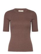 Dagnaiw Melange T-Shirt InWear Brown