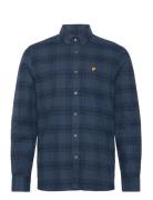 Tonal Check Flannel Shirt Lyle & Scott Navy