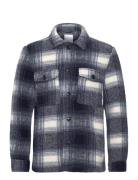 Checked Overshirt Lindbergh Navy