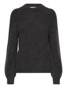 Slflulu Ls Structure Knit O-Neck Selected Femme Brown