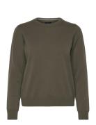 Superfine Lambswool Crew GANT Khaki