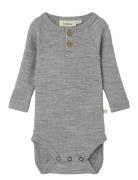 Nbmfable Ls Wool Body Lil Lil'Atelier Grey