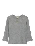 Nmmfable Ls Wool Top Lil Lil'Atelier Grey