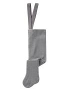 Nbmwakma Wo/Bl Rib Pantyhose W/Sus Name It Grey