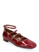 Luke Onix Coffee Brown Leather Ballet Flats ALOHAS Burgundy