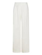 Mya Double Pleat Wide Linen Pants Malina White