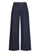 Mid Rise Wide Leg Denim Pants Karl Lagerfeld Blue