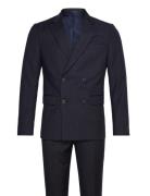 Narrow Striped Db Mens Suit Lindbergh Navy