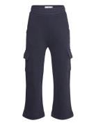 Cotton Cargo Trousers Mango Navy