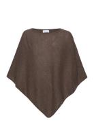 Triangle Poncho Davida Cashmere Brown