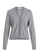 Viril Short L/S Knit Cardigan-Noos Vila Grey