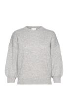 Quarter Balloon Sleeve Sweater Davida Cashmere Grey