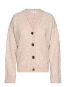 V-Neck Wide Cardigan Davida Cashmere Beige