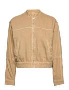 Denim Bomber Jacket Mango Beige