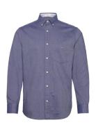 O1. Heather Oxford Check Reg Bd GANT Blue