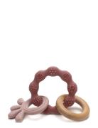 Teether Bracelet, Squid And Wood Appendix. Dusty Rose, Lfbg Approved M...