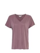 Mschfenya Modal V Neck Tee MSCH Copenhagen Purple