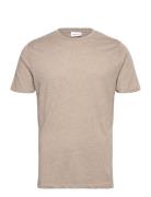 Basic Tee S/S In Melange Lindbergh Beige