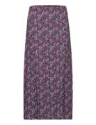 Printed Skirt With Slit Mango Purple