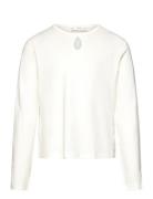 Long Sleeve Cotton T-Shirt Mango White