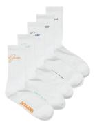 Jaclukas Tennis Socks 5 Pack Jnr Jack & J S White