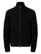 Slhted Ls Knit Relaxed Full Zip Cardigan Selected Homme Black