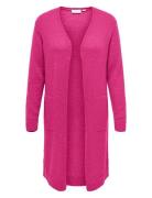 Carannie Life Ls Long Open Cardigan Knt ONLY Carmakoma Pink