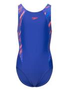 Girls Hyperboom Splice Muscleback Speedo Blue