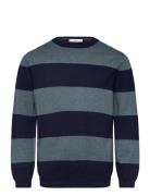 Knit Striped Sweater Mango Navy