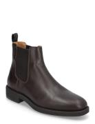 Slhjoseph Leather Chelsea Boot Noos Selected Homme Brown