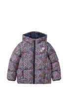 All Over Printed Puffer Jacket Tom Tailor Purple