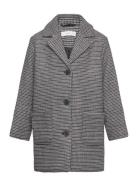 Houndstooth Coat Mango Brown