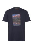 Printed T-Shirt Revolution Navy