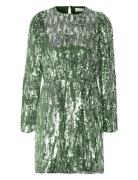 Slfari-Colyn Ls Short Sequins Dress B Selected Femme Green