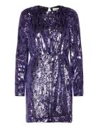 Slfari-Colyn Ls Short Sequins Dress B Selected Femme Purple