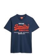 Duo Vintage Logo T Shirt Superdry Navy