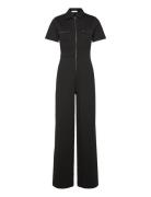 Long Chest-Pocket Jumpsuit Mango Black