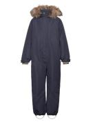 Snowsuit W. Fake Fur En Fant Navy