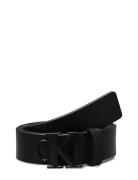 Round Mono Plaque Lthr Belt 35Mm Calvin Klein Black