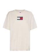 Tjw Rlx Melange Flag Tee Ext Tommy Jeans Cream