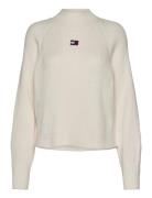 Tjw Badge Mockneck Sweater Tommy Jeans Cream