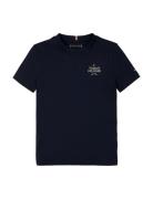 Th Logo Puff Print Reg Tee Ss Tommy Hilfiger Navy