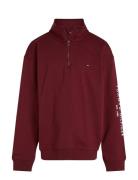 U Essential Half Zip Sweatshirt Tommy Hilfiger Burgundy