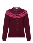 Joelle Cotton Cardigan Jumperfabriken Burgundy