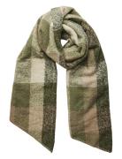 Pcpyron Checked Long Scarf Noos Bc Pieces Khaki