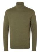 Slhberg Roll Neck Noos Selected Homme Green