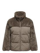 Carwanja Fur Puffer Mix Jacket Otw ONLY Carmakoma Brown