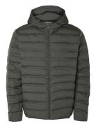 Slhbarry Quilted Hoodjacket Noos Selected Homme Grey