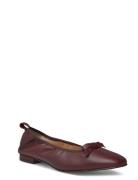 Freya Brown Leather Ballet Flats ALOHAS Brown