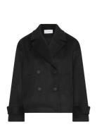 Renate Short Wool Blend Jacket Bubbleroom Black